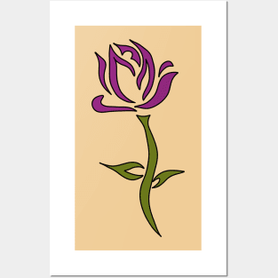 Minimalist flower Posters and Art